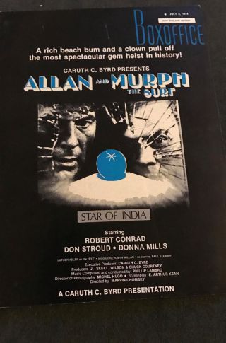 1974 Rare Movie Print Ad 9x12 Allan And Murph The Surf Robert Conrad Donna Mills