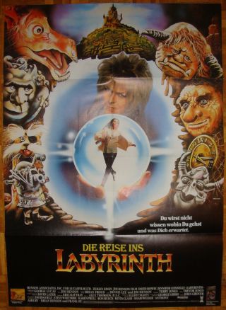 Labyrinth - Muppets - G.  Lucas & J.  Henson - David Bowie - Art By Mittermeier - Dina1 (24x33