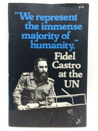 Fidel Castro At The Un Speech Vintage 1979 Political Pamphlet Cuba Communism