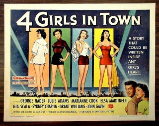4 Girls In Town (1956) Rolled 22x28 - George Nader,  Julie Adams,  Marianne Cook