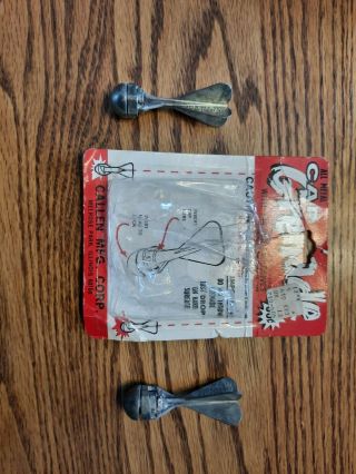 2 Vintage Metal Cap Grenade Toys By Callen Mfg Corp Melrose Pk. ,  Ill.  & Few Caps