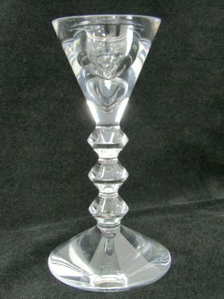 Baccarat Vega Modernist Crystal Candle Holder Made In France