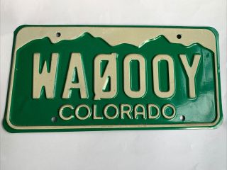 Vintage Colorado Amateur Ham Radio License Plate Wa000y