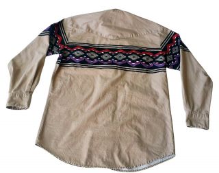 Vintage Karman South Western Aztec Button Down Shirt Mens Sz XL/XXL 3