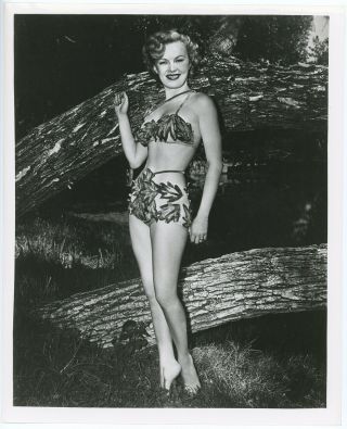 June Haver As Eve Fig Leaf " Lastex " Swimsuit 1948 Pin - Up Photograph