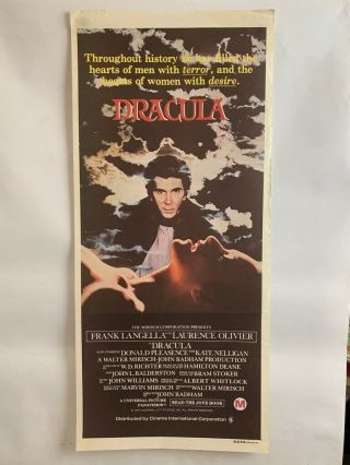 Dracula Australian Daybill Movie Poster Cult 70s Vampire Horror Frank Langella