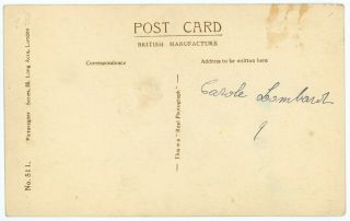 Vintage 1930s Carole Lombard British Real Photo Postcard RPPC Unposted 3