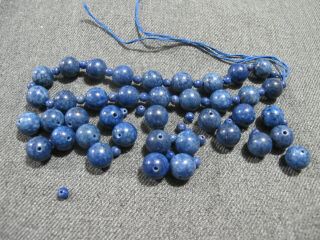 Vintage Large & Small Lapis Stone Loose Beads For Jewelry Making