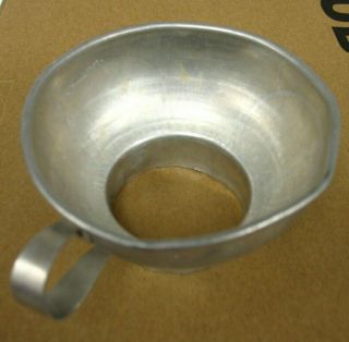 Vintage Aluminum Metal Canning Funnel Wide Mouth Kitchen Funnel Tool