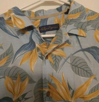 Mens Vintage Reyn Spooner Hawaiian Tropical Leaf Button Shirt Large