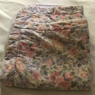 Pair Vintage Laura Ashley Quartet Pillow Shams Pastel Floral Cotton Cottage Chic