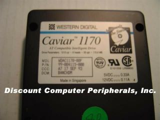 170mb Wd Wdac1170 3.  5 " Ide 40pin Vintage Hard Drive Good Our Drives Work