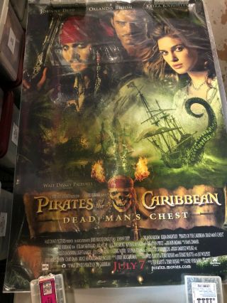 Movie Poster - 27 X 40 D/s Pirates Of The Carribean Dead Man 