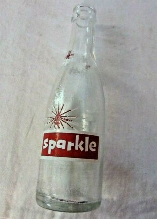 Vintage Sparkle 7 0z.  Soda Bottle Coca - Cola Bottling Presque Isle,  Maine