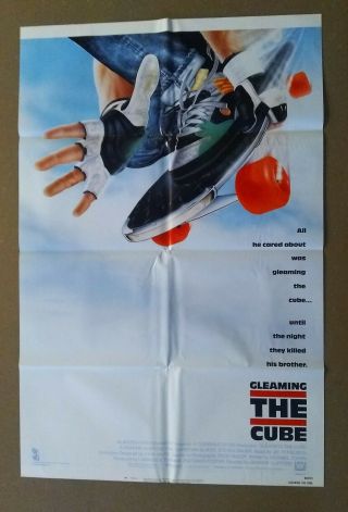 Gleaming The Cube Vintage 1 Sheet Poster Folded 1988 Skateboarding