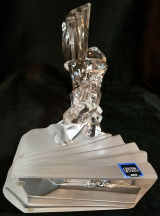 Cristal De Sevres France Fine Crystal Frosted Glass Golf Figurine Sculpture