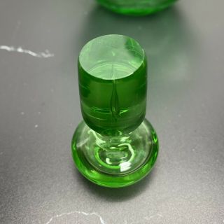 Vintage BLENKO green glass pinched decanter carafe 3