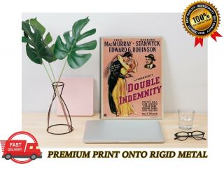 Double Indemnity Vintage Classic Movie Premium Metal Poster Art Print Gift