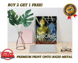 Metropolis Vintage Classic Movie Premium Metal Poster Art Print Plaque Gift