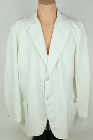 Vintage Mr Barco Mens Size 46 White Button Up Mid Length Professional Lab Coat