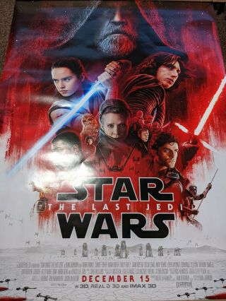 Star Wars The Last Jedi Final - Official Movie Theater Poster - 27x40 - Double Sided