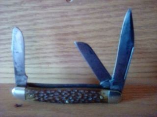Vintage Kutmaster 3 Blade Stockman Knife
