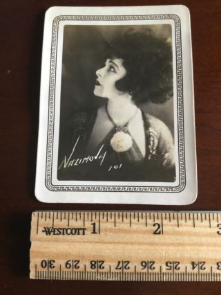 Rare Alla Nazimova Border Fox Tone Picture 2 - 1/2 X 3 - 1/2 Black & White