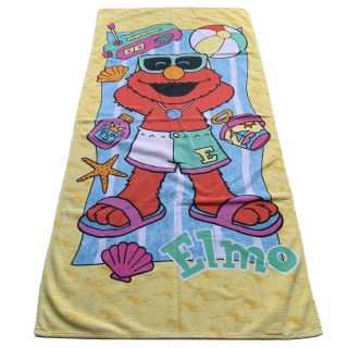 Vtg Sesame Street Jim Henson Prod.  Elmo Beach Towel Muppets 54x28 Big Bird Oscar