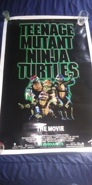 Teenage Mutant Ninja Turtles The Movie Vhs Poster 27x41 1985