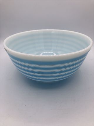 Vintage Pyrex Blue & White Striped Mixing Bowl 403 2 1/2 Qt