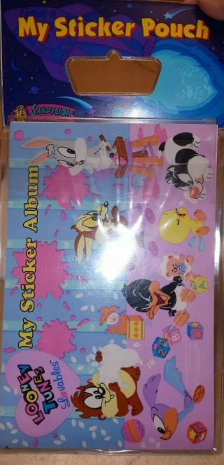 Vintage Sandylion Sticker Album Looney Tunes Lovables Babies 1996 Taz Bugs