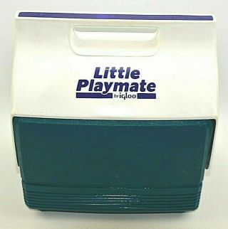 Vintage 1994 Igloo Little Playmate Teal Purple White Cooler