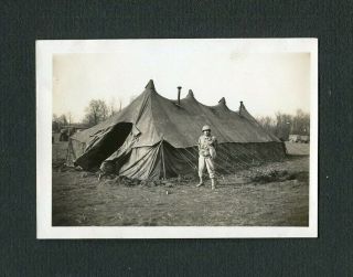 Wwii Us Army Soldier At Camp In Tennessee Big Tent Vintage 1943 Photo 467074