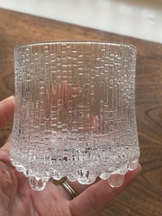 1 Iittala Ultima Thule On The Rocks Glass Made In Finland 3 - 1/2” Tall