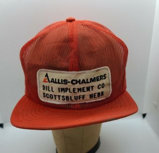 Vintage Allis - Chalmers Kbrand Mesh Snapback Patch Trucker Hat Cap Iron Mountain