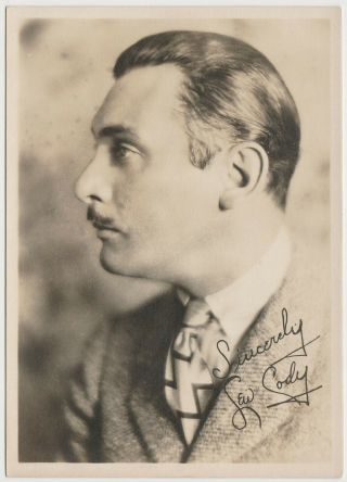 Lew Cody Vintage 1920s Era 5x7 Fan Photo - Film Star