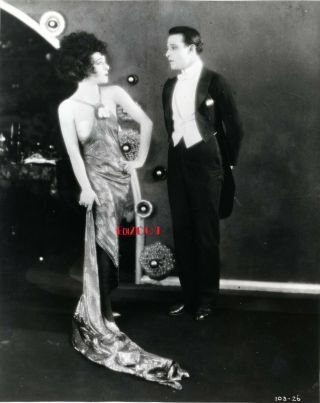 Nazimova & Rudolph Valentino Old Restrike Photo 1921 " Camille " Portrait
