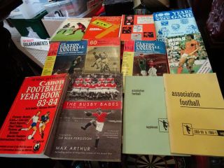 A Bundle Of 12 X Vintage Football Books And Publications
