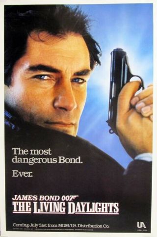 The Living Daylights Orig Rolled 27x41 Movie Poster 1986 Last One - Bond (th6)