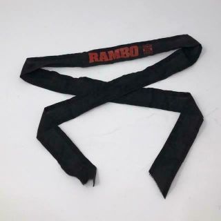 Thorn Emi Stallone Rambo Vhs Promo Black Headband One Size Tie Vietnam Vet Cult