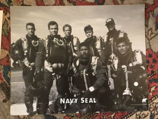 Navy Seal 1990 Orion 11x14 " Deep Sea Diving Warriors Lobby Card Charlie Sheen