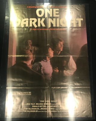 One Dark Night Ff Orig 1sh Movie Poster Meg Tilly Adam West Horror (1983) F47 1