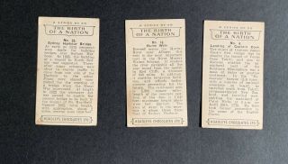 1938 Hoadley ' s Chocolates Vintage Australia Birth of a Nation Cards (3) 2