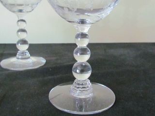 6 DUNCAN MILLER FIRST LOVE COCKTAIL LIQUOR GLASSES 4 1/2 