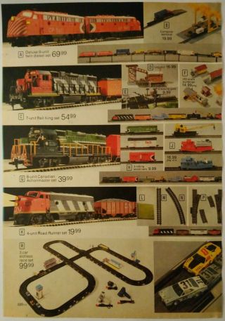 1979 Vintage Paper Print Ad Cn Cp Deluxe Train Diesel Locomotive Afx Speed Cars