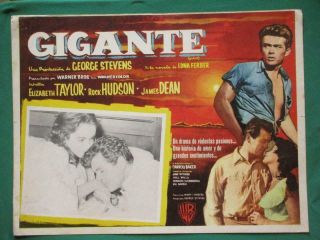 Elizabeth Taylor James Dean Giant Rock Hudson Spanish Orig Mexican Lobby Card