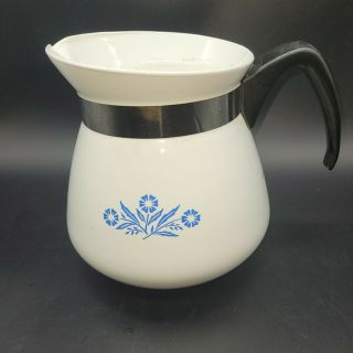 Vintage Corning Ware Kettle 2 Qt 8 Cup Coffee Tea Pot Cornflower Blue - No Lid