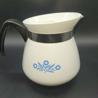 Vintage Corning Ware Kettle 2 Qt 8 cup Coffee Tea Pot Cornflower Blue - no lid 3