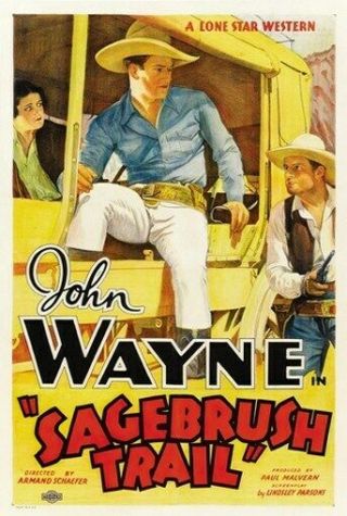 Sagebrush Trail Movie Poster John Wayne Rare Vintage
