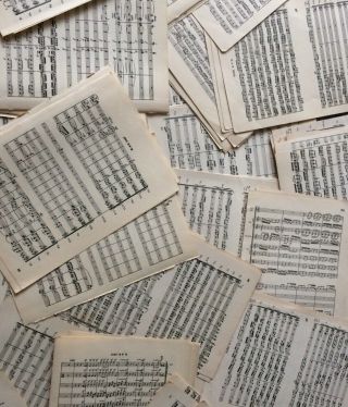 200g Of Vintage Music Sheets Double Sided 5 X 7’’ - Crafts Decoupage Card Making
